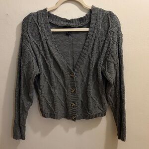 Forever 21 Sage Green Knit Cardigan